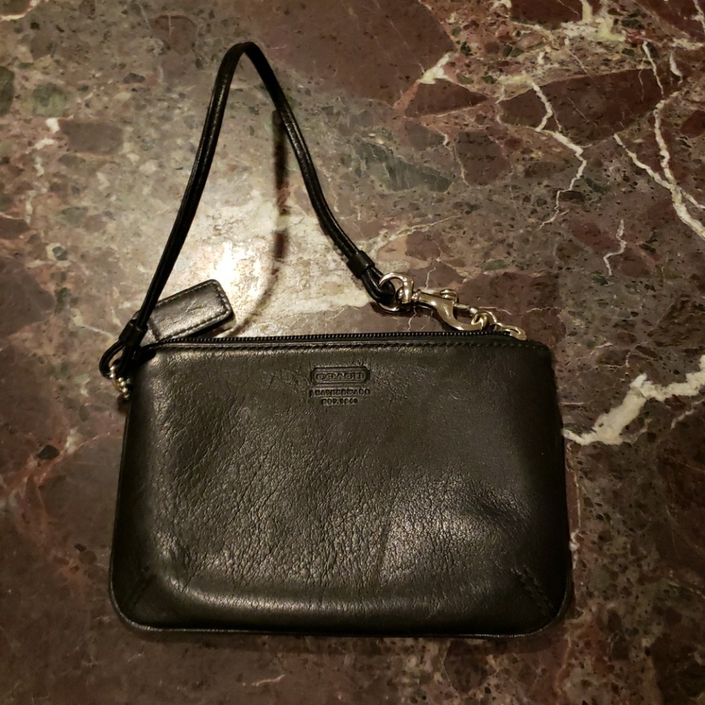 Coach leather wristlet
